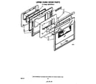 Whirlpool RB270PXK2 upper oven door diagram