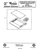 Under cabinet mounting kit
