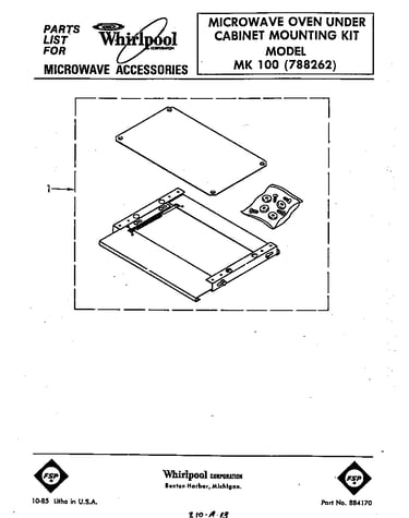 Under cabinet mounting kit