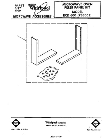 Microwave filler panel kit