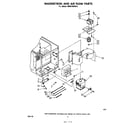 Whirlpool MW8100XR0 magnetron and air flow diagram