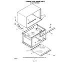 Whirlpool MW8100XR0 cabinet and hinge diagram