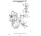 Whirlpool MW8400XR0 magnetron and air flow diagram
