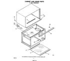 Whirlpool MW8500XR0 cabinet and hinge diagram