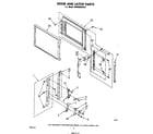 Whirlpool MW8500XR0 door and latch diagram