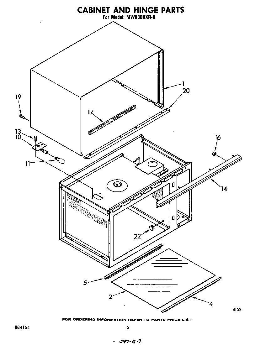 Cabinet and hinge