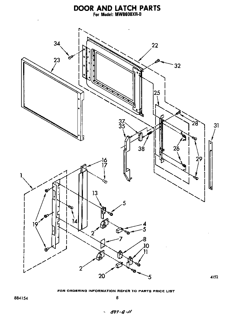 Door and latch