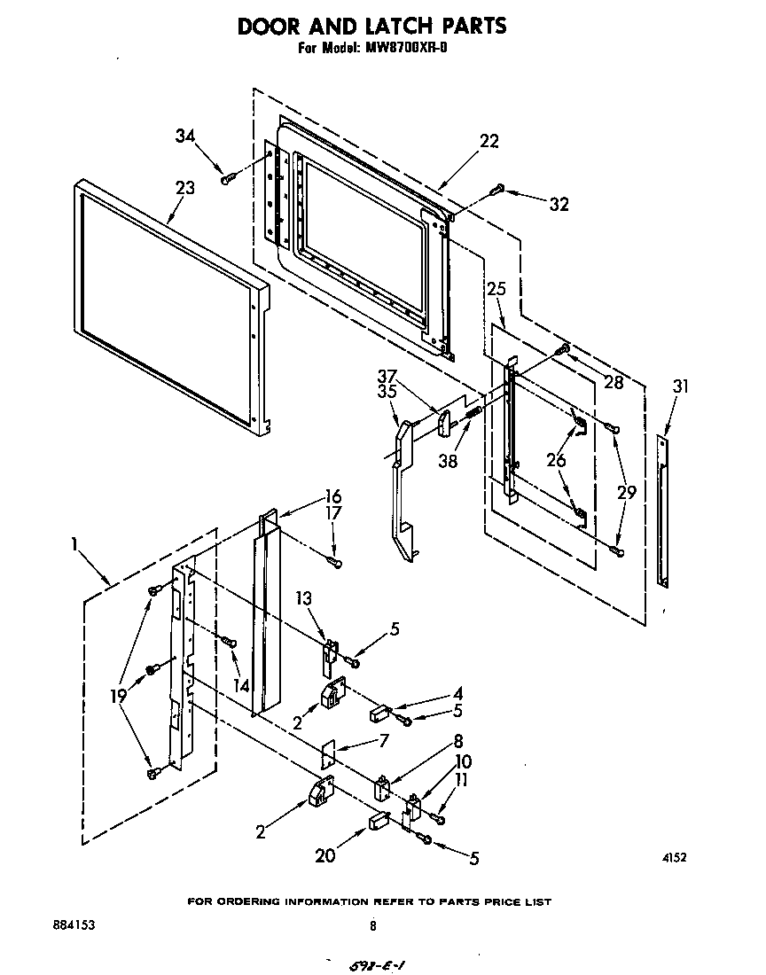 Door and latch