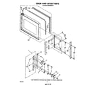 Whirlpool RM278BXP1 door and latch diagram