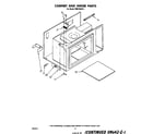 Whirlpool RM278BXP1 cabinet and hinge diagram