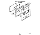 Whirlpool RM278BXP1 door and drawer diagram