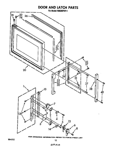 Door and latch