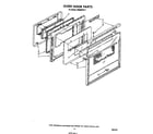Whirlpool RM288PXP1 oven door diagram
