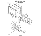Whirlpool RM955PXPW1 door and latch diagram