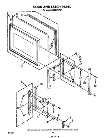 Door and latch