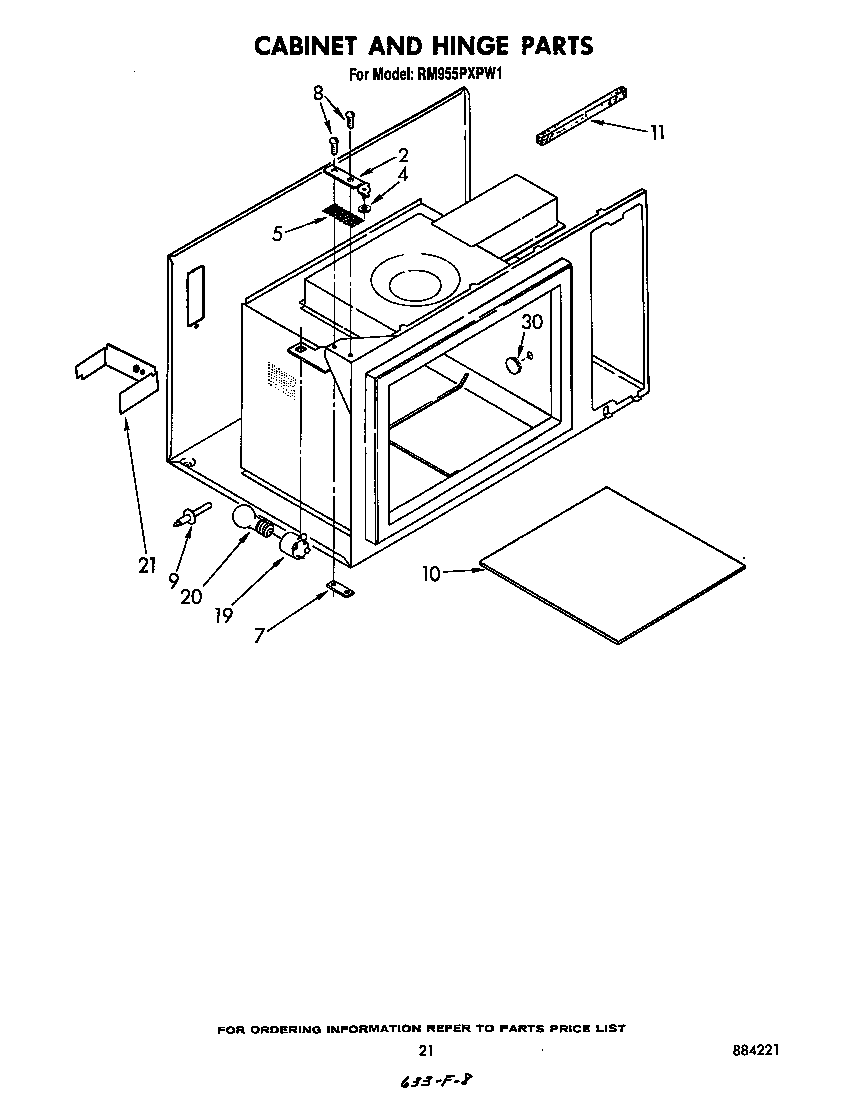 Cabinet and hinge