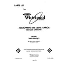 Whirlpool RM978BXPW1 front cover diagram