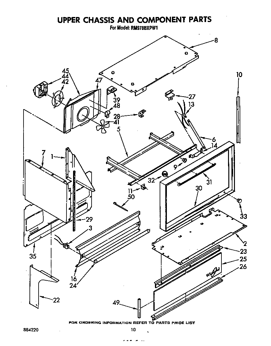 Upper chassis and component