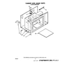 Whirlpool RM978BXPW1 cabinet and hinge diagram