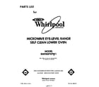 Whirlpool RM988PXPW1 front cover diagram