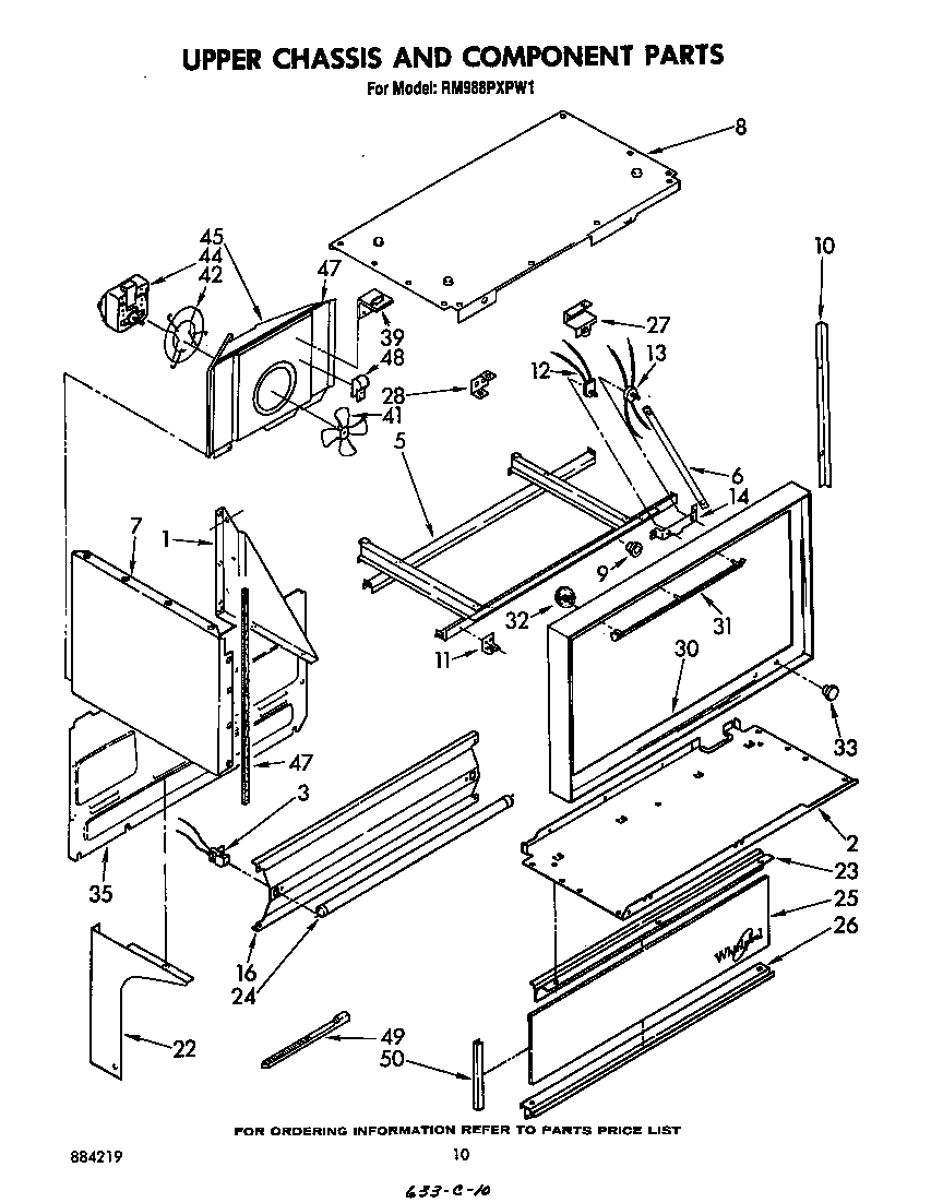 UPPER CHASSIS AND COMPONENT