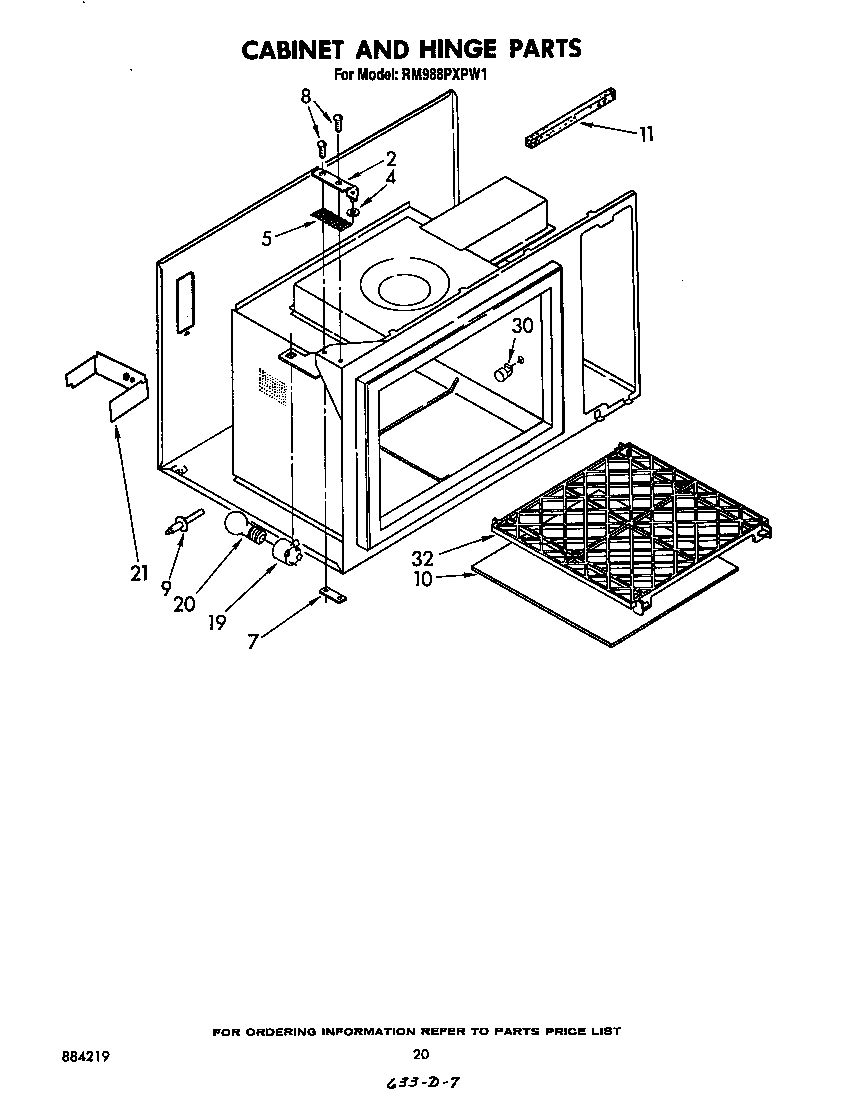 Cabinet and hinge