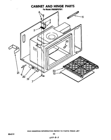 Cabinet and hinge