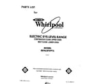 Whirlpool RE963PXPT2 front cover diagram