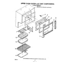 Whirlpool RE963PXPT2 upper oven door and unit components diagram