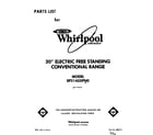 Whirlpool RF3140XPN0 front cover diagram