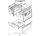Whirlpool RE963PXPT1 door and drawer diagram