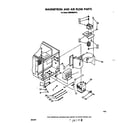 Whirlpool MW840EXR0 magnetron and air flow diagram