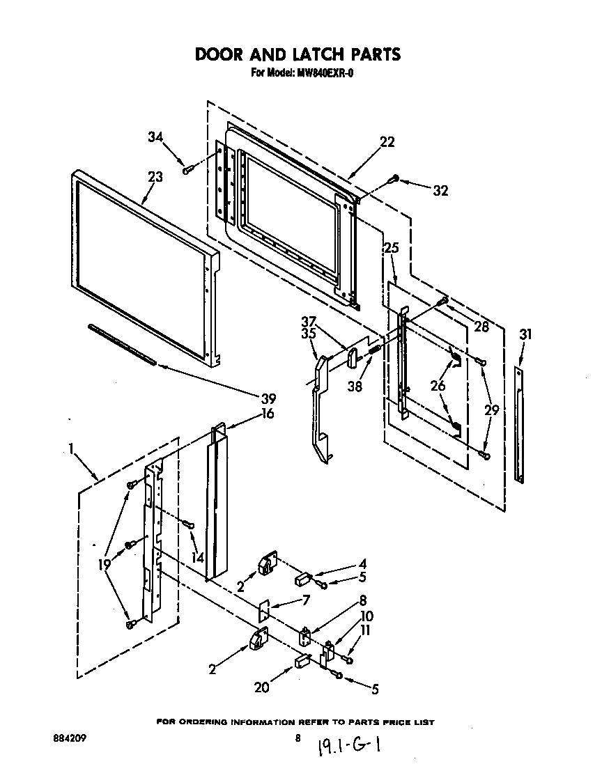 Door and latch
