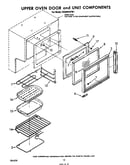 Upper oven door and unit
