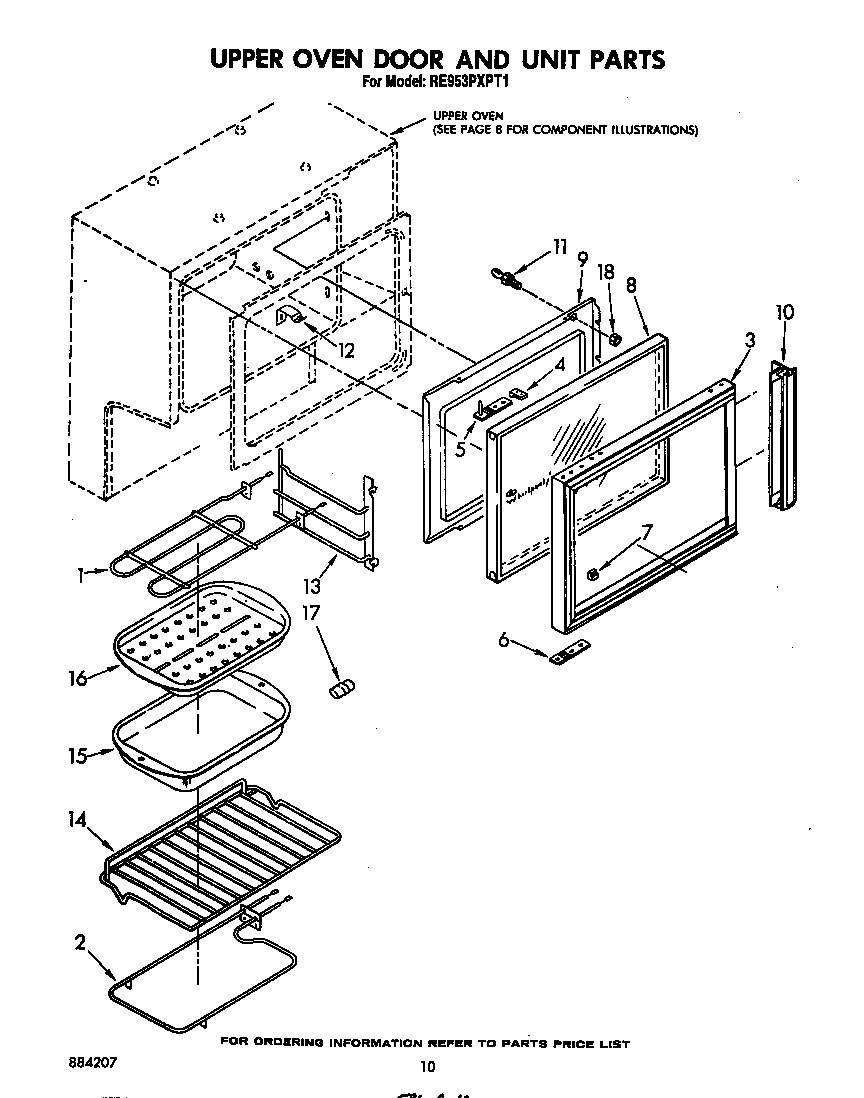 UPPER OVEN DOOR AND UNIT