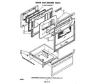 Whirlpool RF363PXPT1 door and drawer diagram