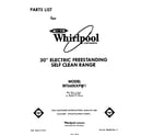 Whirlpool RF3600XPW1 front cover diagram