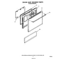 Whirlpool RF3600XPW1 door and drawer diagram
