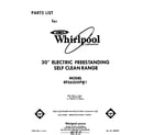 Whirlpool RF3620XPW1 front cover diagram
