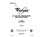 Whirlpool RF3750XPW1 front cover diagram