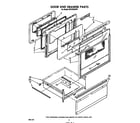 Whirlpool RF375PXPW1 door and drawer diagram