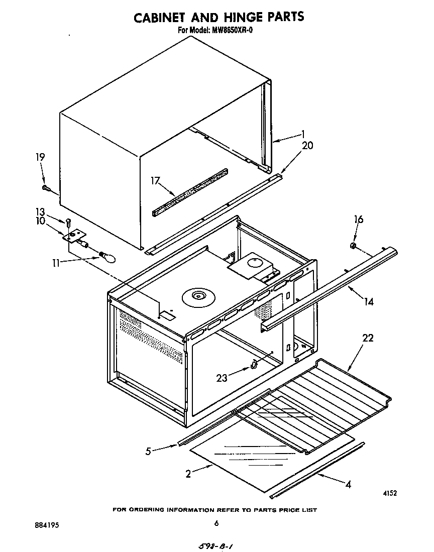 Cabinet and hinge