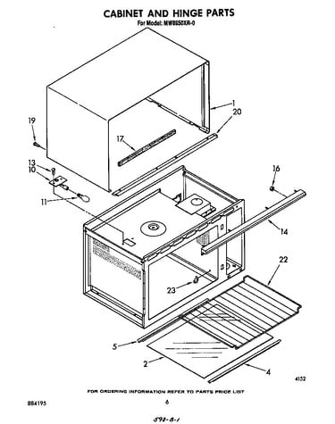 Cabinet and hinge