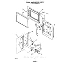 Whirlpool MW8650XR0 door and latch diagram