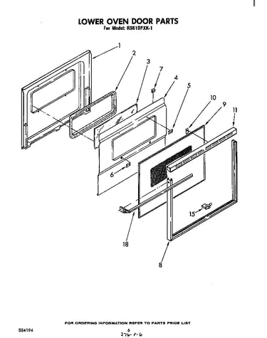 Lower oven door