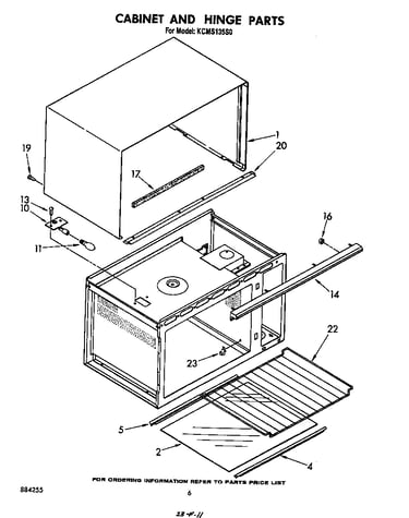 Cabinet and hinge