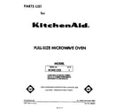 KitchenAid KCMS132S1 front cover diagram