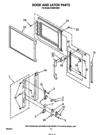 Door and latch