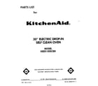 KitchenAid KEDS100SCB0 front cover diagram