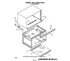 Whirlpool MW8500XR1 cabinet and hinge diagram